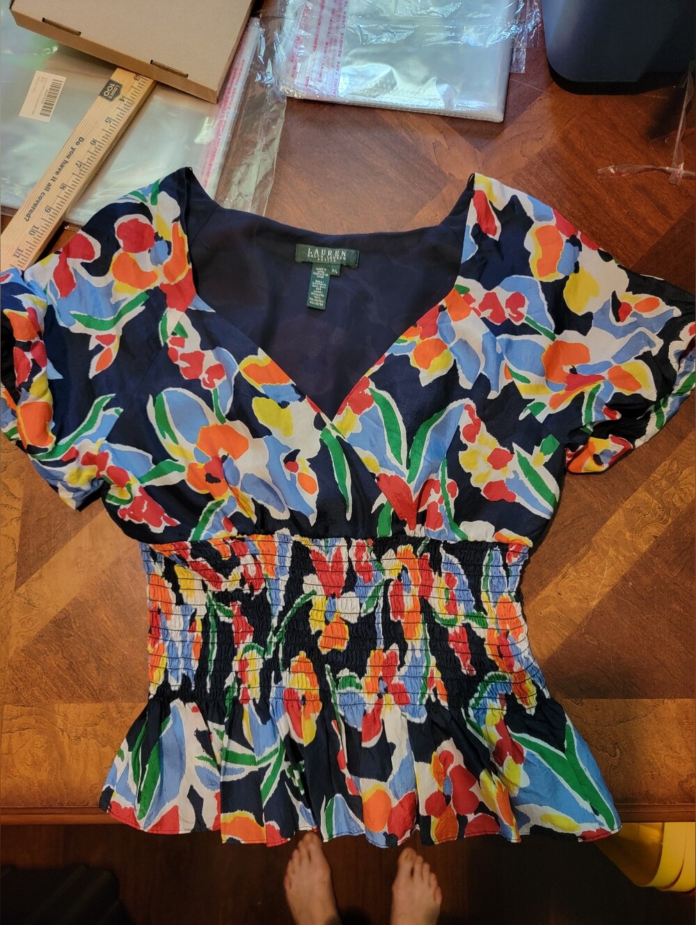 Lauren Ralph Lauren Floral Silk Blouse - Multicolor
